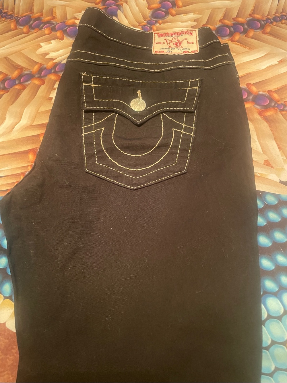 True Religion Black Women’s Jeans with Contrast Stitching